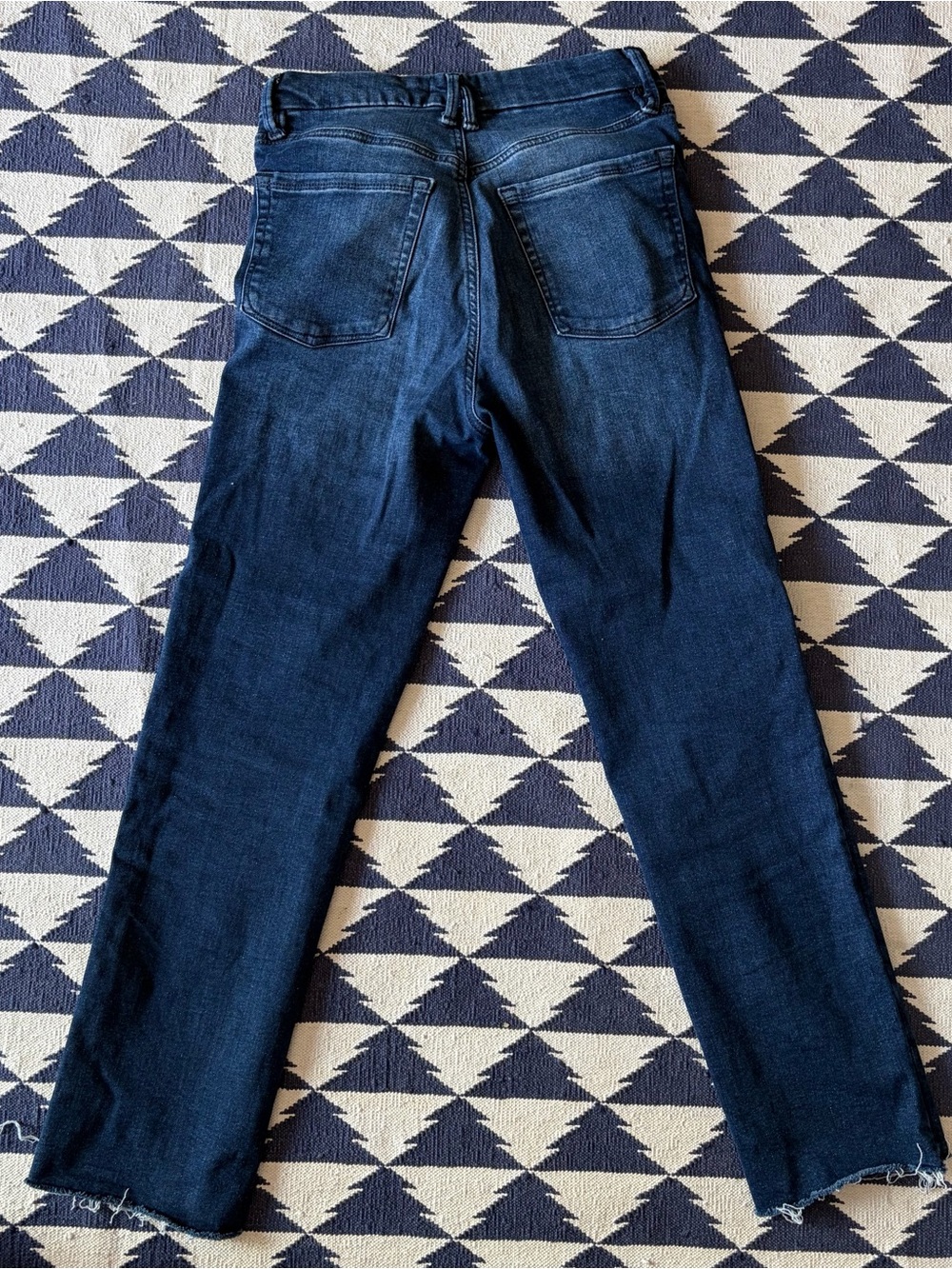 Good American Dark Blue Slim Straight Jeans - Picture 2 of 4
